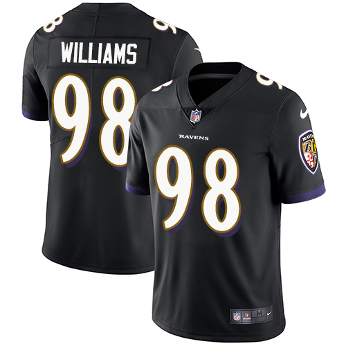 Nike Ravens #98 Brandon Williams Black Alternate Men's Stitched NFL Vapor Untouchable Limited Jersey - Click Image to Close